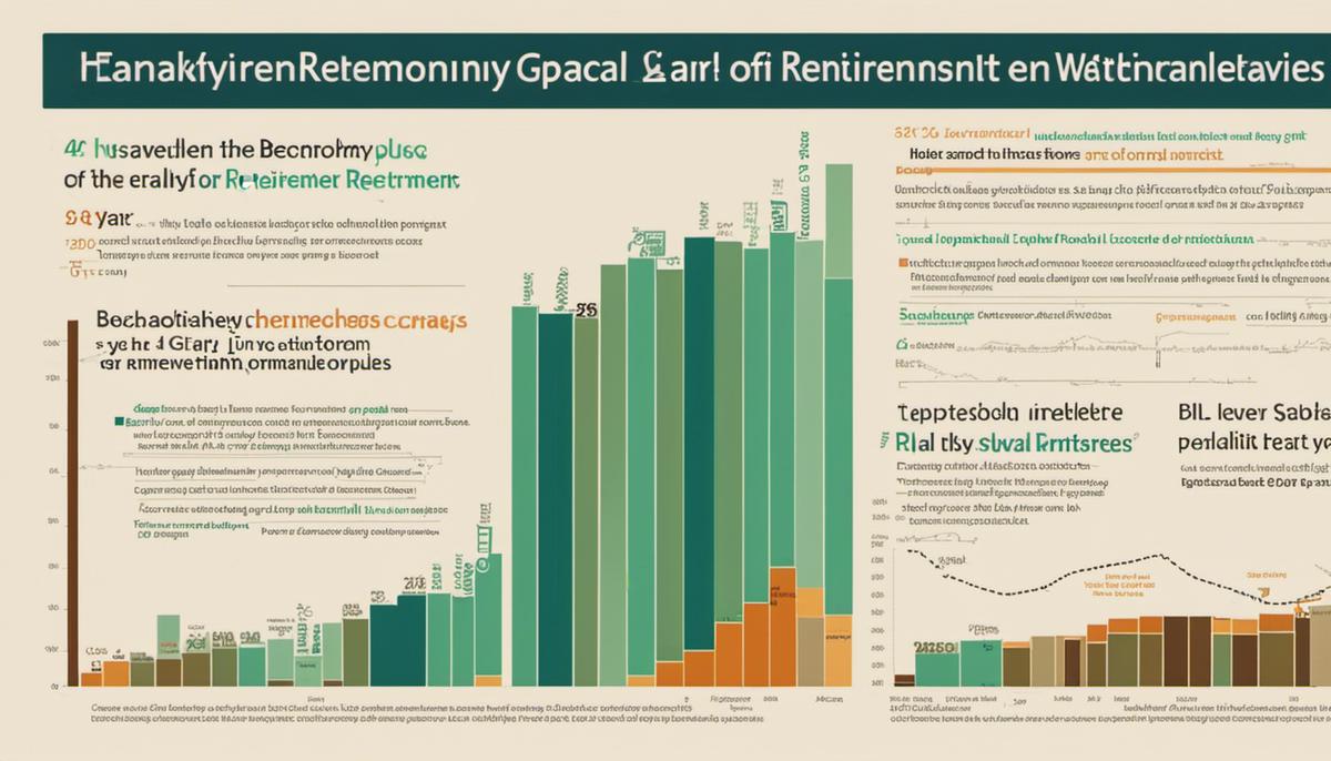 A graph showing the impact of early retirement penalties on the national economy, displaying various economic factors affected by the penalties