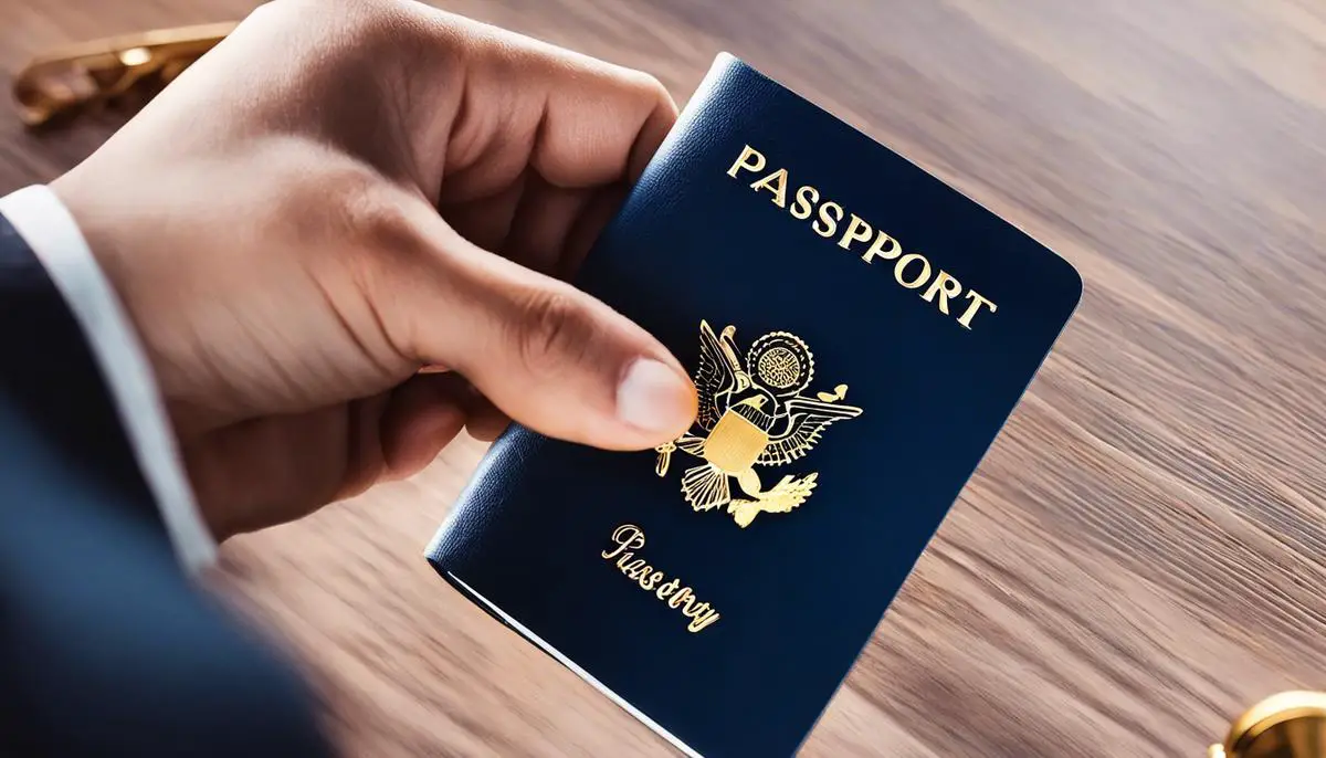 A person holding a passport and a key, symbolizing financial security and planning for the future.