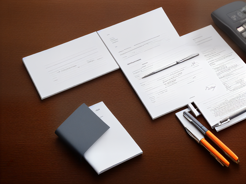 An image of a piece of paper with a pen and checkbook on a desk, representing estate planning and beneficiary designations