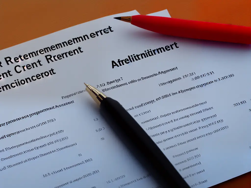 Image of a retirement account statement with the words Required Minimum Distribution circled with a red pen.