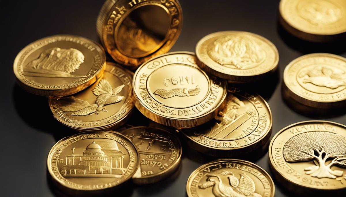 A group of gold coins representing retirement savings